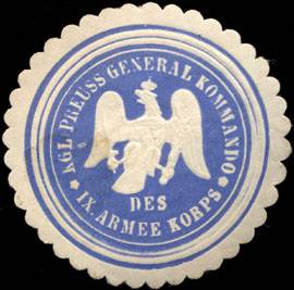 Königlich Preussisches General Kommando des IX. Armee Korps