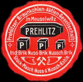 Prehlitzer Braunkohlen - Aktien - Gesellschaft in Meuselwitz