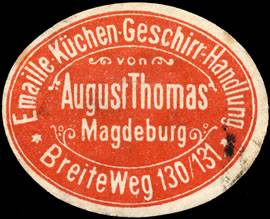 Emaille - Küchen - Geschirr - Handlung August Thomas - Magdeburg
