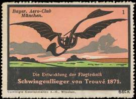 Schwingenflieger von Trouve 1871