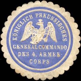 Königlich Preussisches General - Commando des 4. Armee - Corps