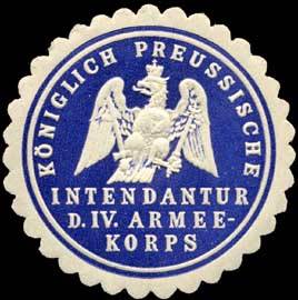 Königlich Preussische Intendantur des IV. Armee - Korps