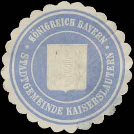 Stadtgemeinde Kaiserslautern K. Bayern