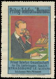 Priteg -Telefon im Bureaux