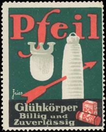 Pfeil Glühkörper