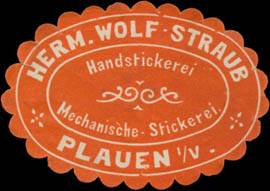 Handstickerei Herm. Wolf-Straub