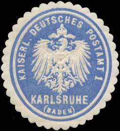 K. Deutsches Postamt Karlsruhe/Baden