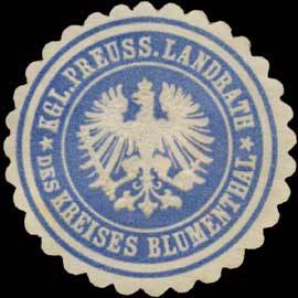 K.Pr. Landrath des Kreises Blumenthal