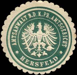 Amtsanwalt bei dem K. Pr. Amtsgericht Hersfeld