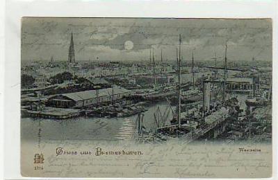 Bremerhaven Hafen Frachtschiffe 1898