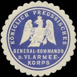 K.Pr. General-Kommando des VI. Armeekorps