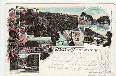 Wolkenstein Erzgebirge Litho 1898