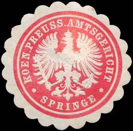 Koeniglich Preussisches Amtsgericht - Springe