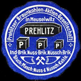 Prehlitzer Braunkohlen - Aktien - Gesellschaft in Meuselwitz