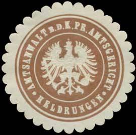 Amtsanwalt b.d. K.Pr. Amtsgericht Heldrungen