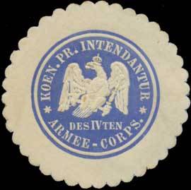 K.Pr. Intendantur des IVten Armee-Corps