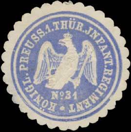 K.Pr. 1. Thür. Infanterie Regiment No. 31