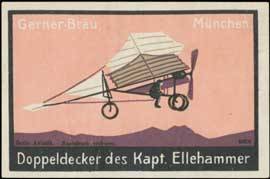 Doppeldecker des Kapt. Ellehammer