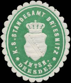 K.S. Standesamt Briesnitz Amtsh. Dresden