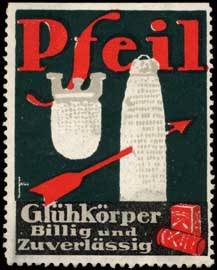 Pfeil Glühkörper