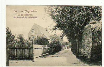 Angermünde Promenade mit Klosterkirche ca 1910