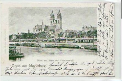 Magdeburg Elbe Schiffe 1901