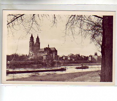 Magdeburg Elbe Schifffahrt 1956