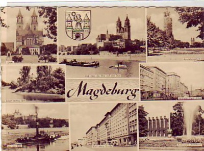 Magdeburg kleine Bilder Strassen 1960