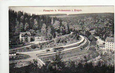 Wolkenstein Erzgebirge Flossplatz ca 1915