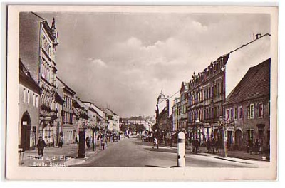 Pirna ,Elbe , Breite Strasse 1952