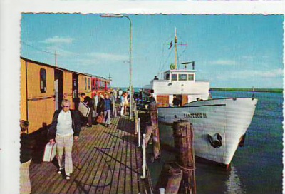 Nordseebad Langeoog Hafen,Eisenbahn,Kleinbahn ca 1965