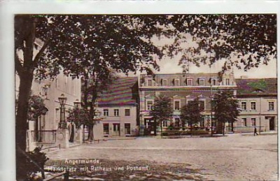 Angermünde Rathaus und Postamt 1927