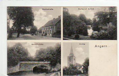 Angern Schloss und Breitestraße 1917