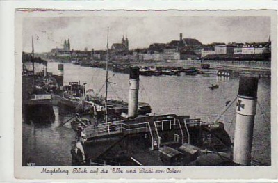 Magdeburg Elbe Frahtschiffe 1942