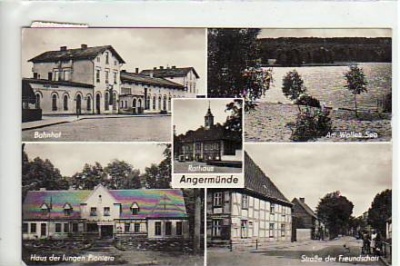 Angermünde mit Bahnhof 1960