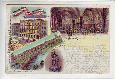 Magdeburg Litho Restaurant Kaiserhalle 1901