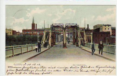 Glogau Schlesien Oderbrücke 1902