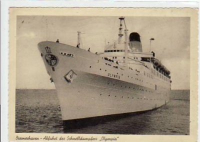 Bremerhaven Ozeandampfer Olympia 1957