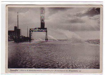 Bremerhaven Columbuspier,Sturmflut 1941