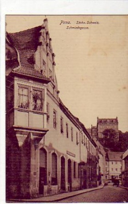 Pirna an der Elbe Schmiedegasse 1926