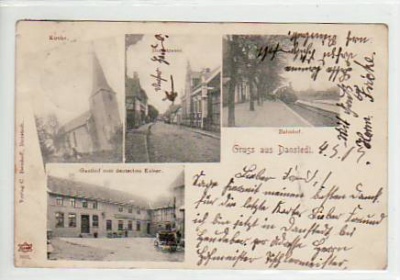 Danstedt bei Wernigerode Harz mit Bahnhof und Gasthaus 1903