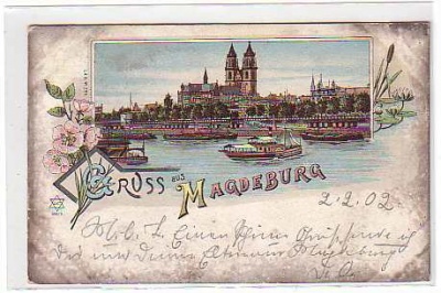 Magdeburg Litho von 1902