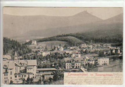 Krummhübel mit Schneekoppe 1904 Riesengebirge