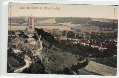 Runie Saaleck und Dorf,Rudelsburg bei Naumburg 1907