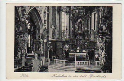 Glatz Schlesien Kirche von innen ca 1925